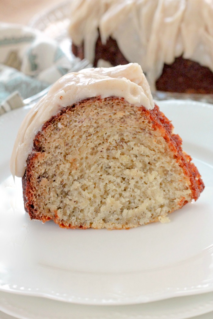 Banana Cake with Browned Butter Glaze