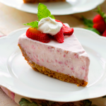 Frozen Strawberry Cream Pie