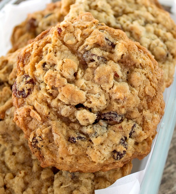 Soft and Chewy Oatmeal Raisin Pecan Cookies