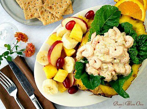 Shrimp Salad with fall fruit
