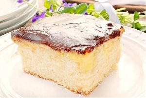 Boston Cream Poke Cake