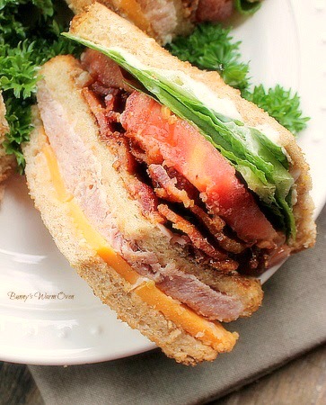 Ham and Cheese Club Sandwich