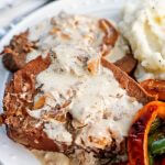 Crock pot roast beef with sour cream gravy