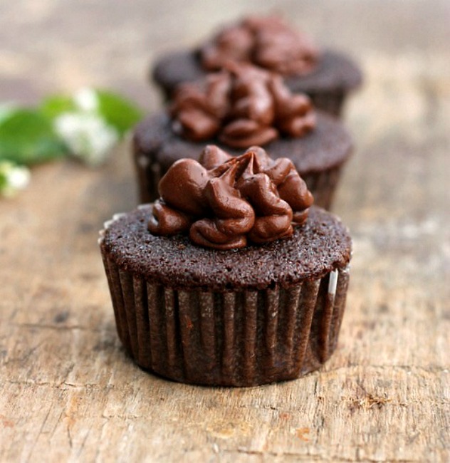 Homemade Chocolate Cupcakes with Frosting