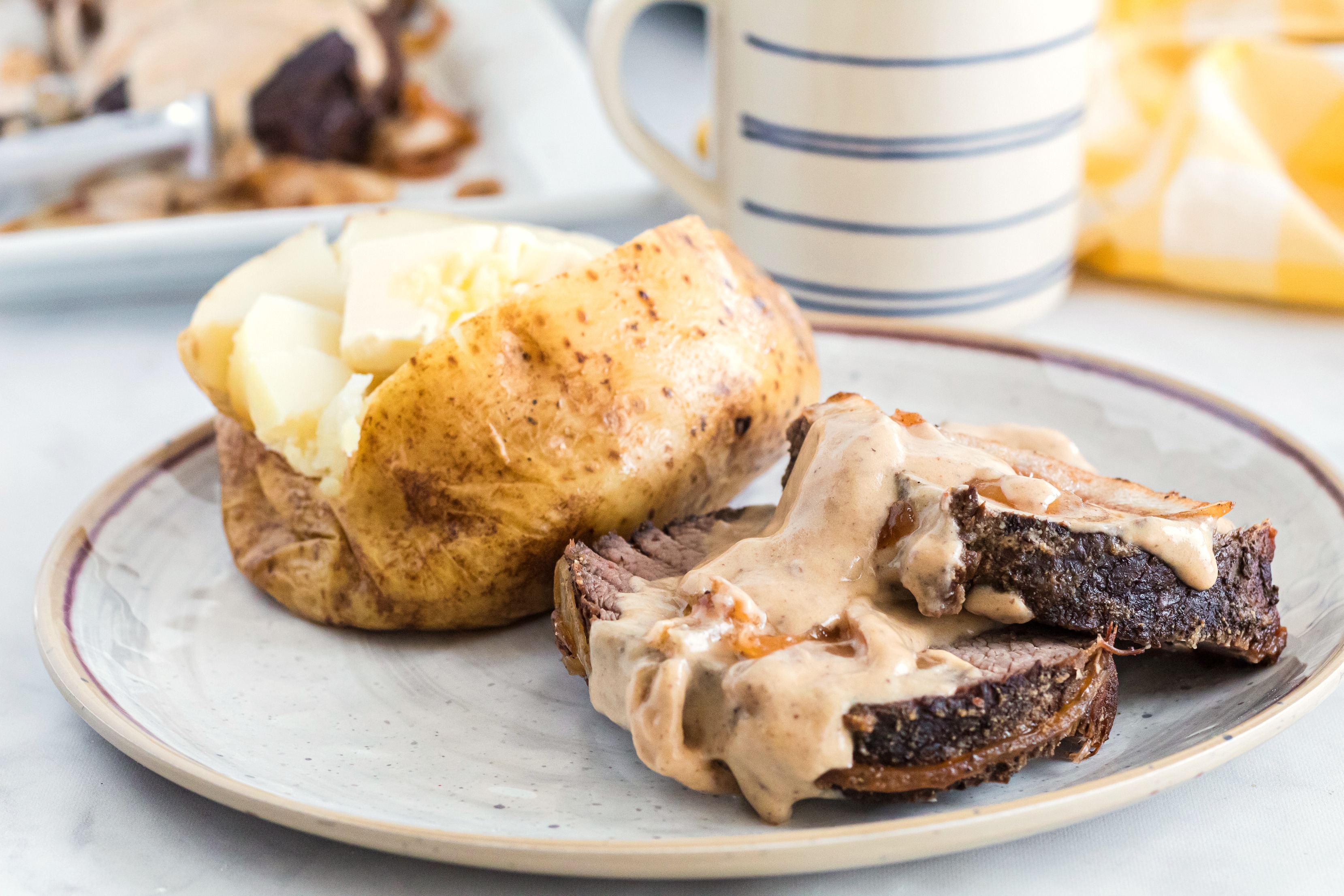 Crock Pot Roast Beef with Sour Cream Gravy