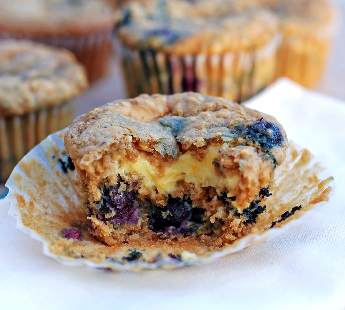 Oatmeal Blueberry Cream Cheese Muffins