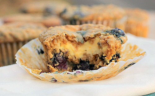 Oatmeal Blueberry Cream Cheese muffin