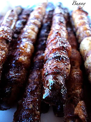Bacon Wrapped Pretzel Rods