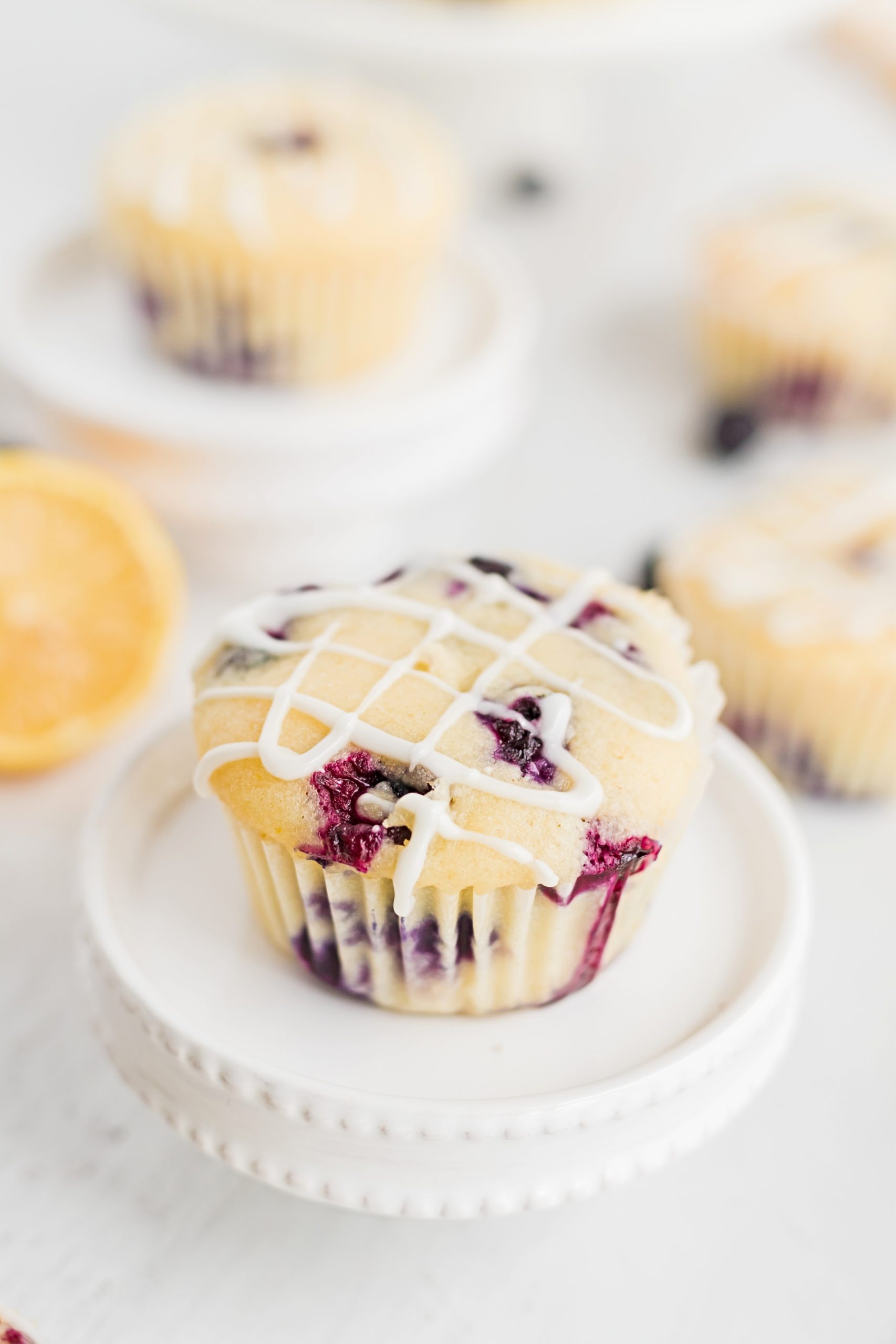 Blueberry Muffins with Lemon Glaze-image