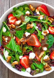 Strawberry Feta Salad with Balsamic Vinaigrette