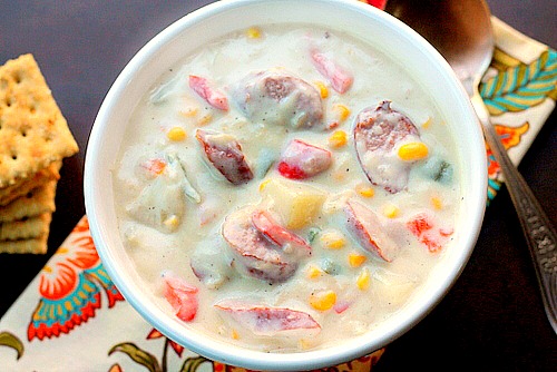 Smoked Sausage Corn Chowder Bunnys Warm Oven 