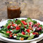 Strawberry Feta Salad with balsamic Vinaigrette