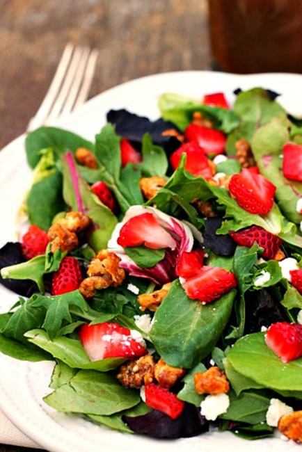 Strawberry Feta Salad with Balsamic Viniagrette