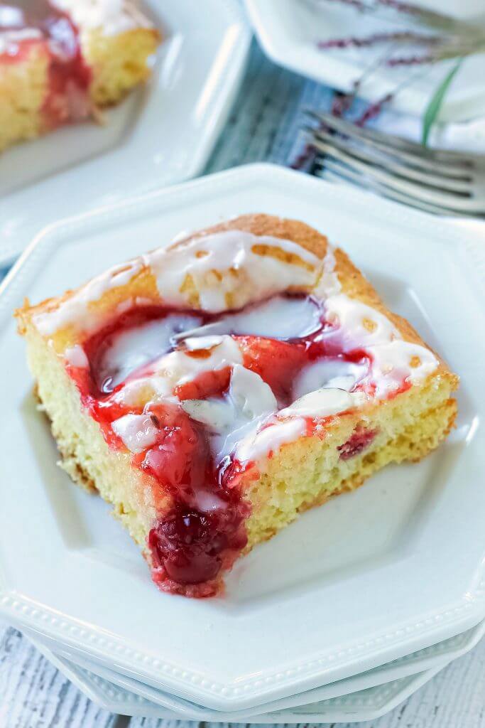Glazed Cherry Coffee Cake Bunny's Warm Oven
