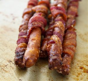 Bacon Wrapped Pretzel Rods