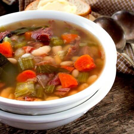 Crock Pot Ham & Bean Soup