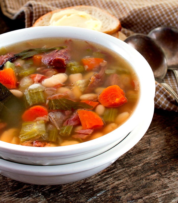 Crock Pot Ham and Bean Soup - Bunny's Warm Oven