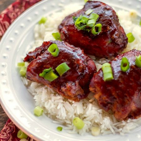 Crock Pot Garlic & Honey Chicken Thighs