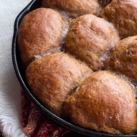 Molasses Cornmeal Skillet Rolls