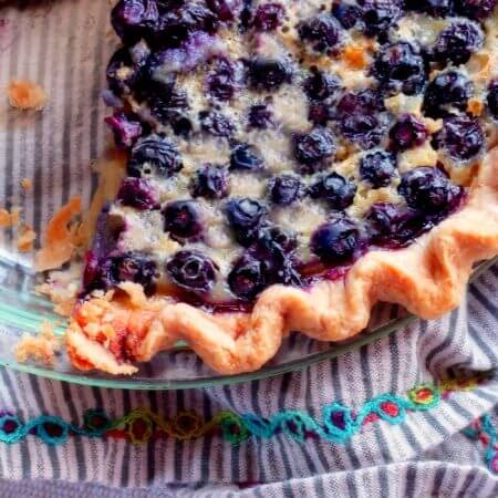 Blueberry Custard Pie