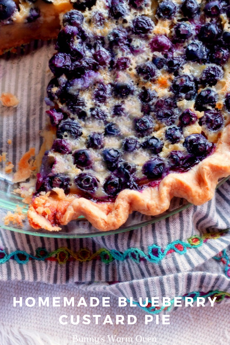 Homemade Blueberry Custard Pie Bunny S Warm Oven