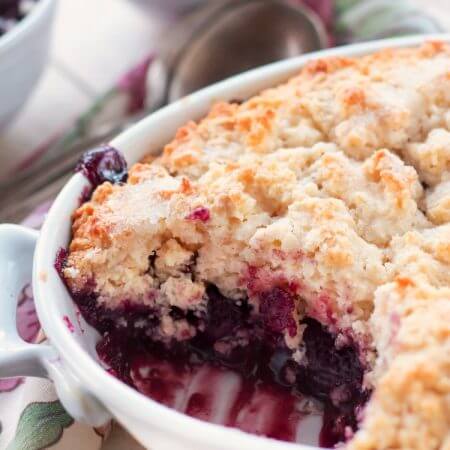 Sweet Dark Cherry Cobbler