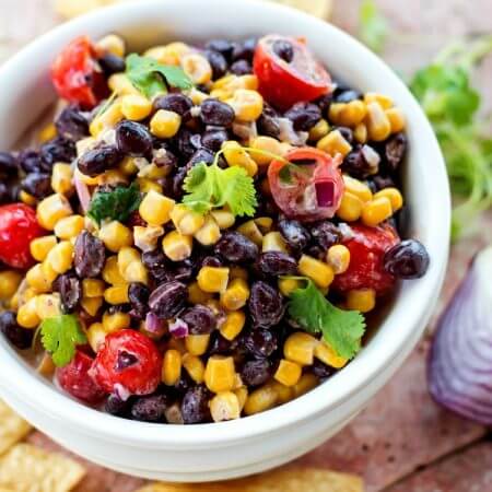 Creamy Black Bean and Corn Dip