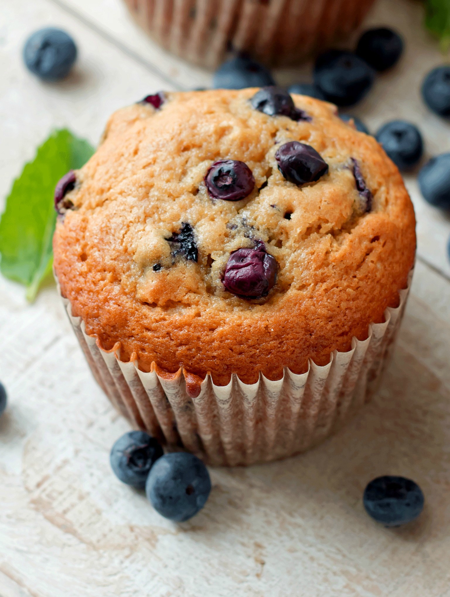 Sour Cream Blueberry Muffins - Bunny's Warm Oven