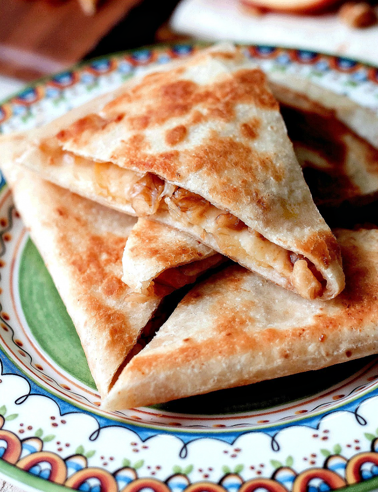 Apple Walnut Gruyere Quesadilla Bunny's Warm Oven