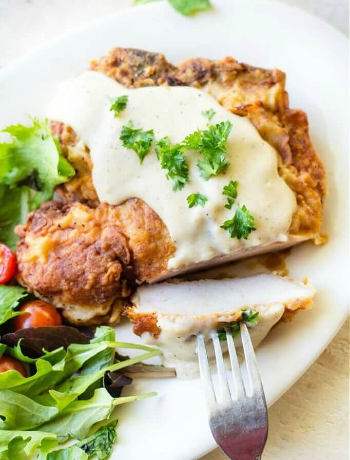 Fried Pork Chops with Milk Gravy - Bunny's Warm Oven