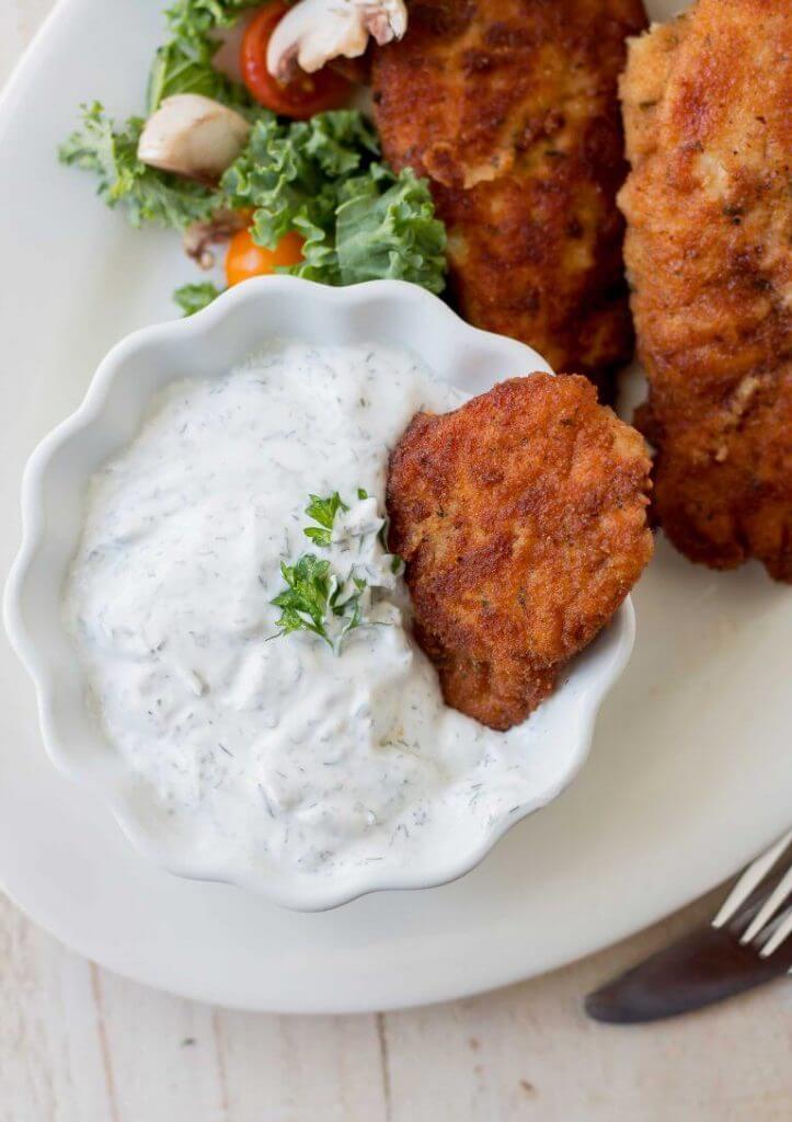 Chicken Tenders with Sour Cream Sauce