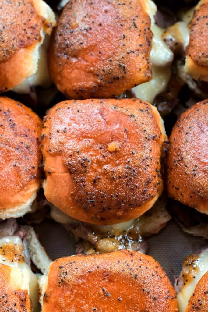 Roast Beef and Swiss Cheese Sliders - Bunny's Warm Oven