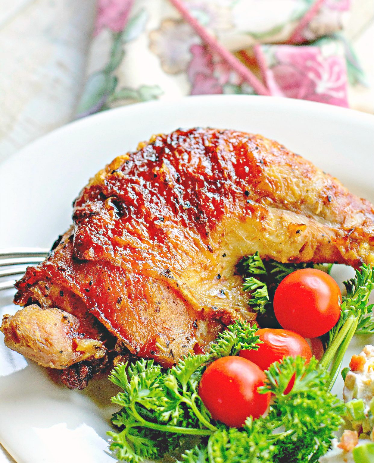 Barbecued Chicken Leg Quarters Bunny's Warm Oven