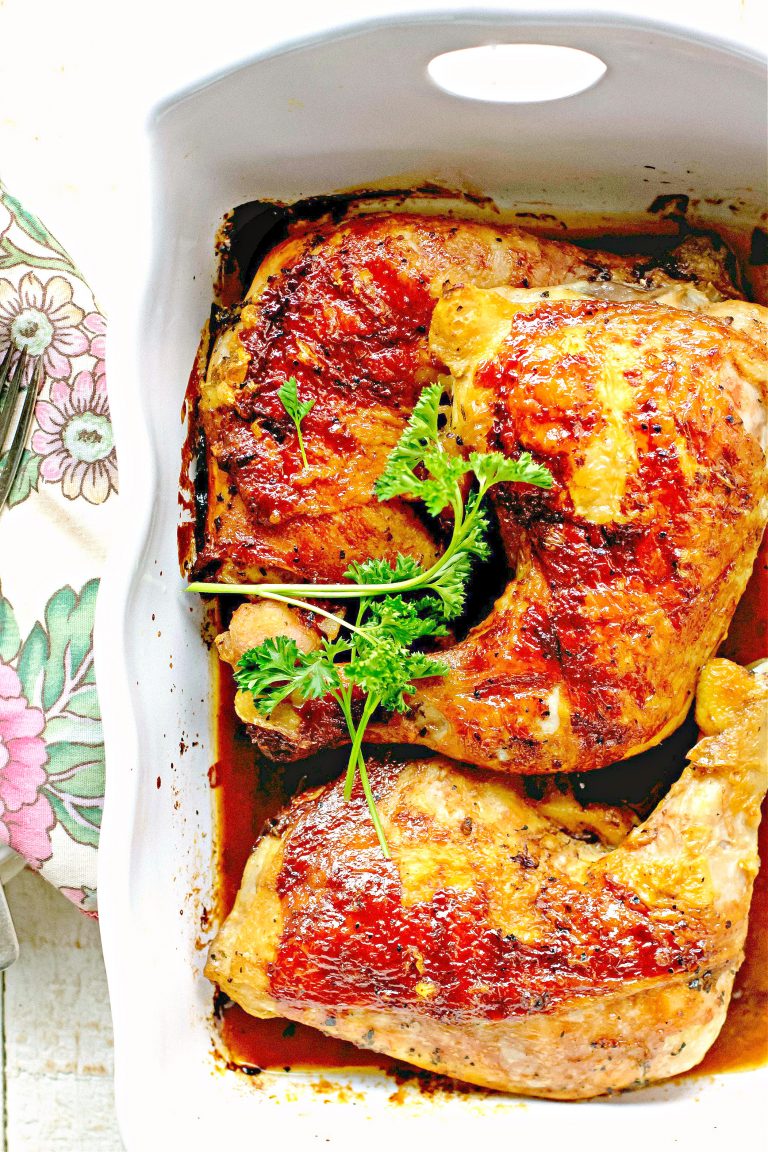 Barbecued Chicken Leg Quarters Bunny's Warm Oven