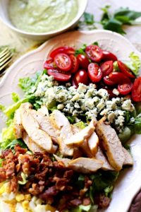 Cobb Salad with Creamy Avocado Salad Dressing