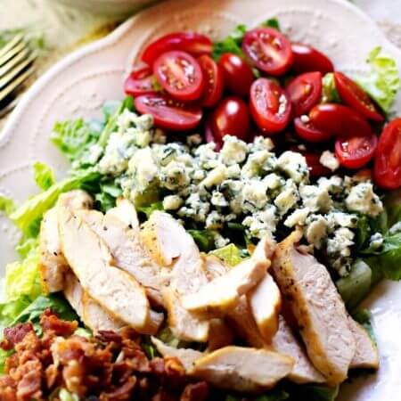 Cobb Salad with Creamy Avocado Salad Dressing