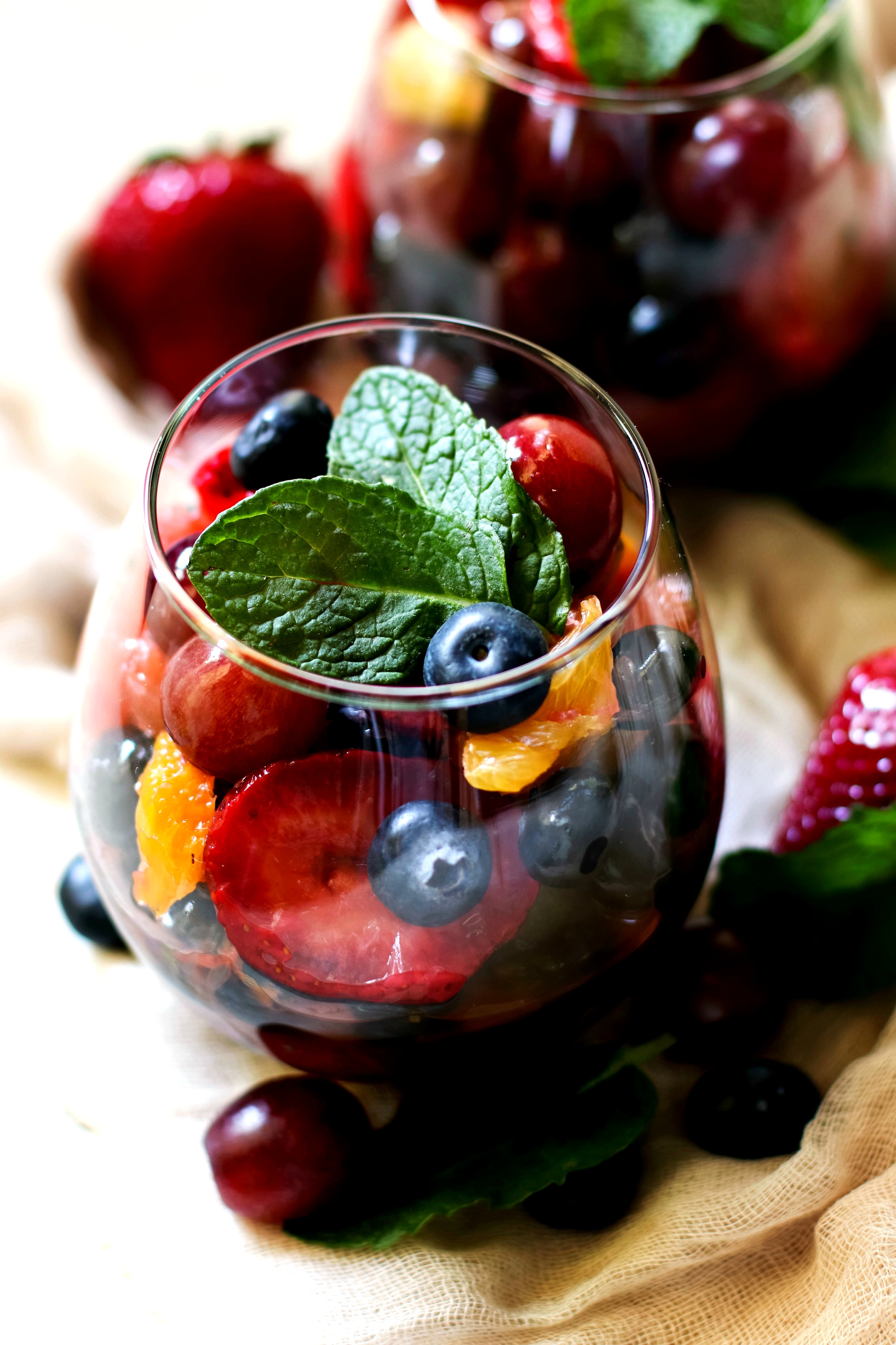 Lime honey mint fresh fruit salad sauce bunny s warm oven