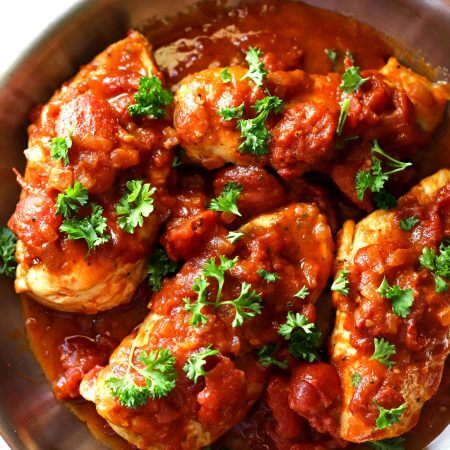 Skillet Tomato Chicken Breasts Dinner