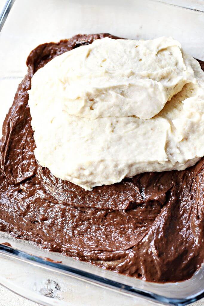 Chocolate Bottom Banana Cake