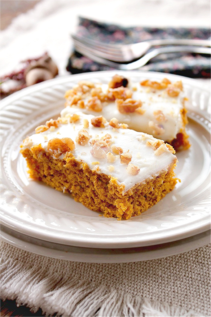 Cream Cheese Frosted Pumpkin Bars