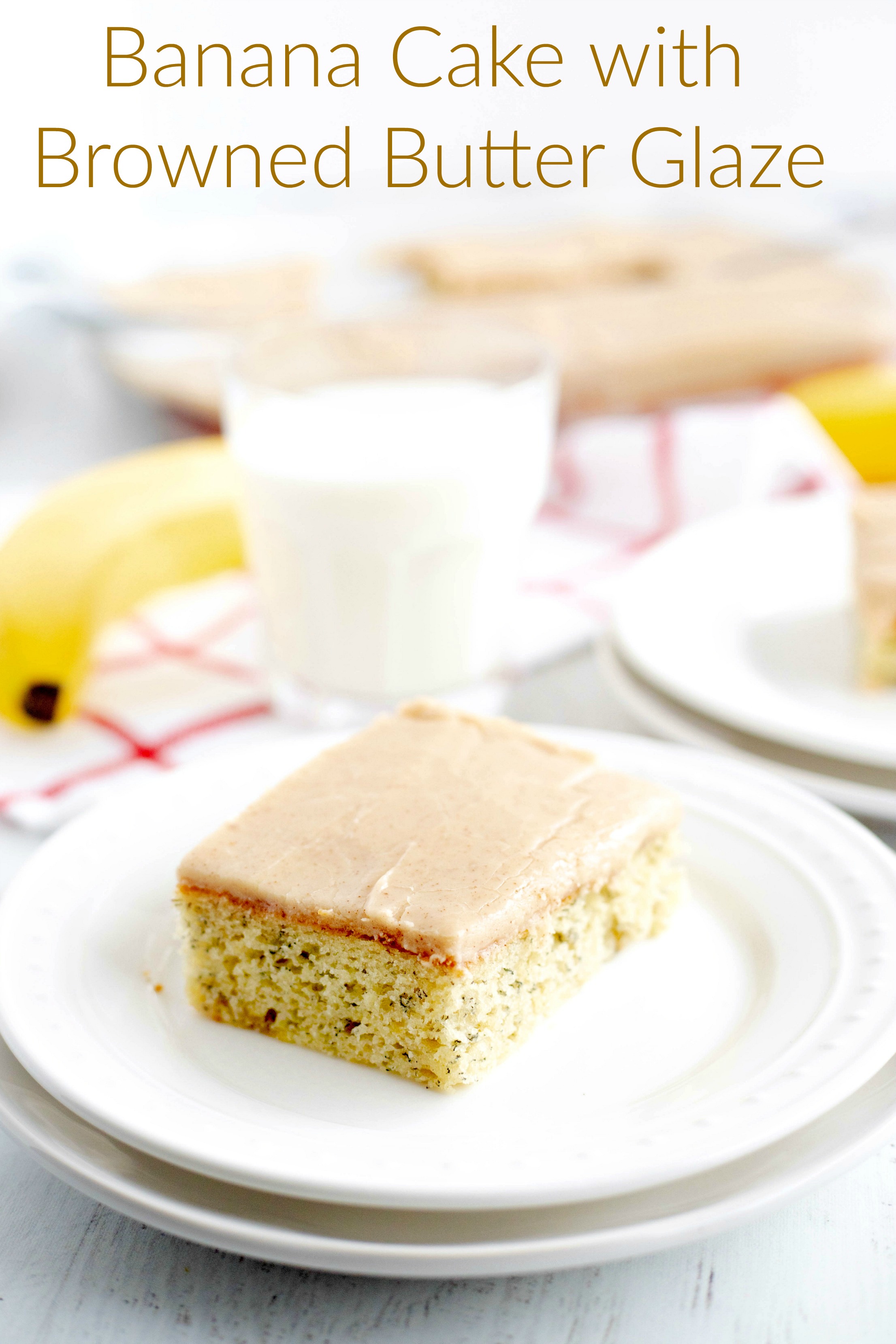 Banana Cake with Browned Butter Glaze