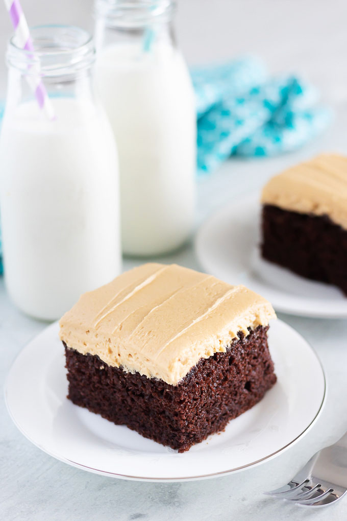 Chocolate Cake with Peanut Butter Frosting