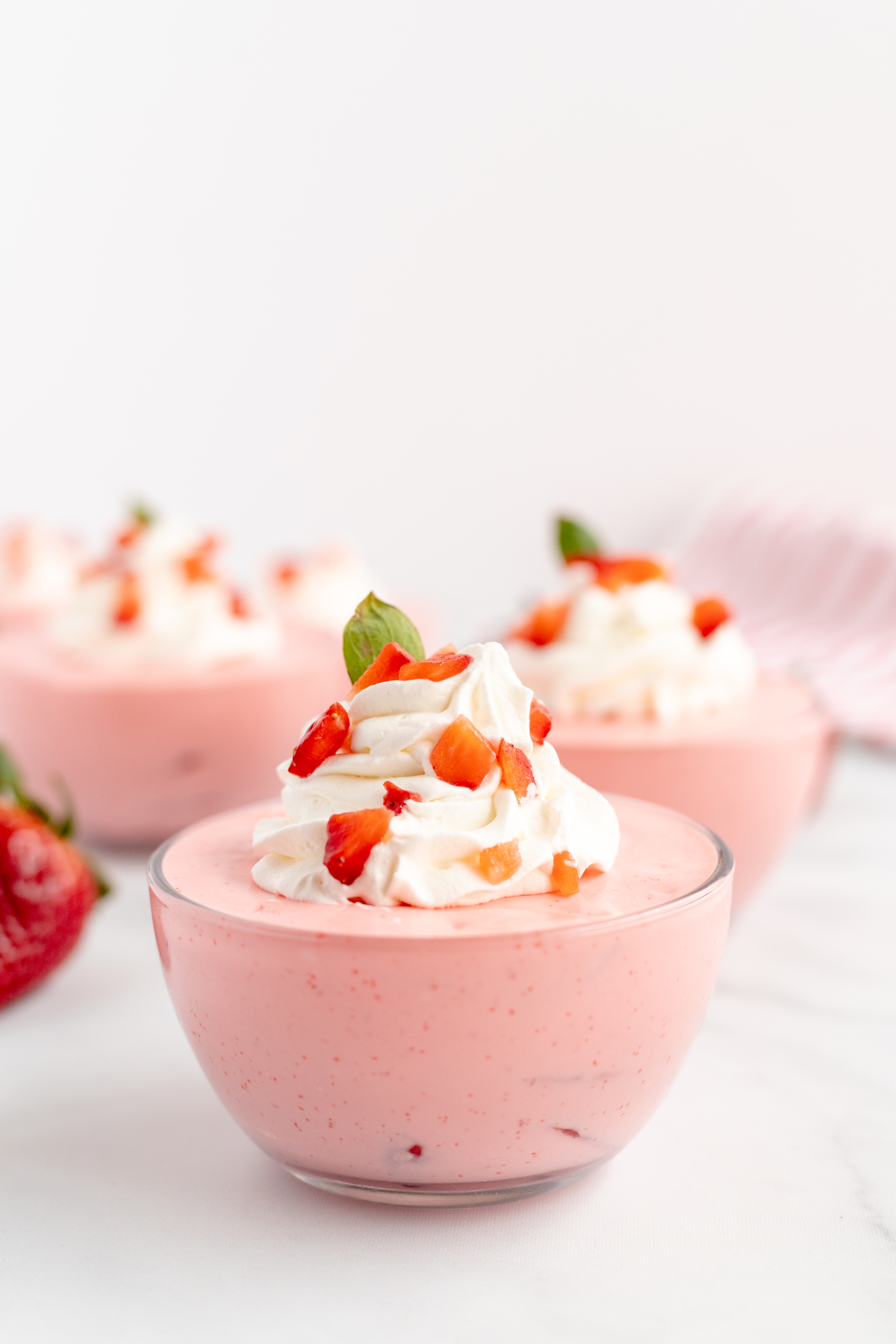 Strawberry Jello Mousse Cups
