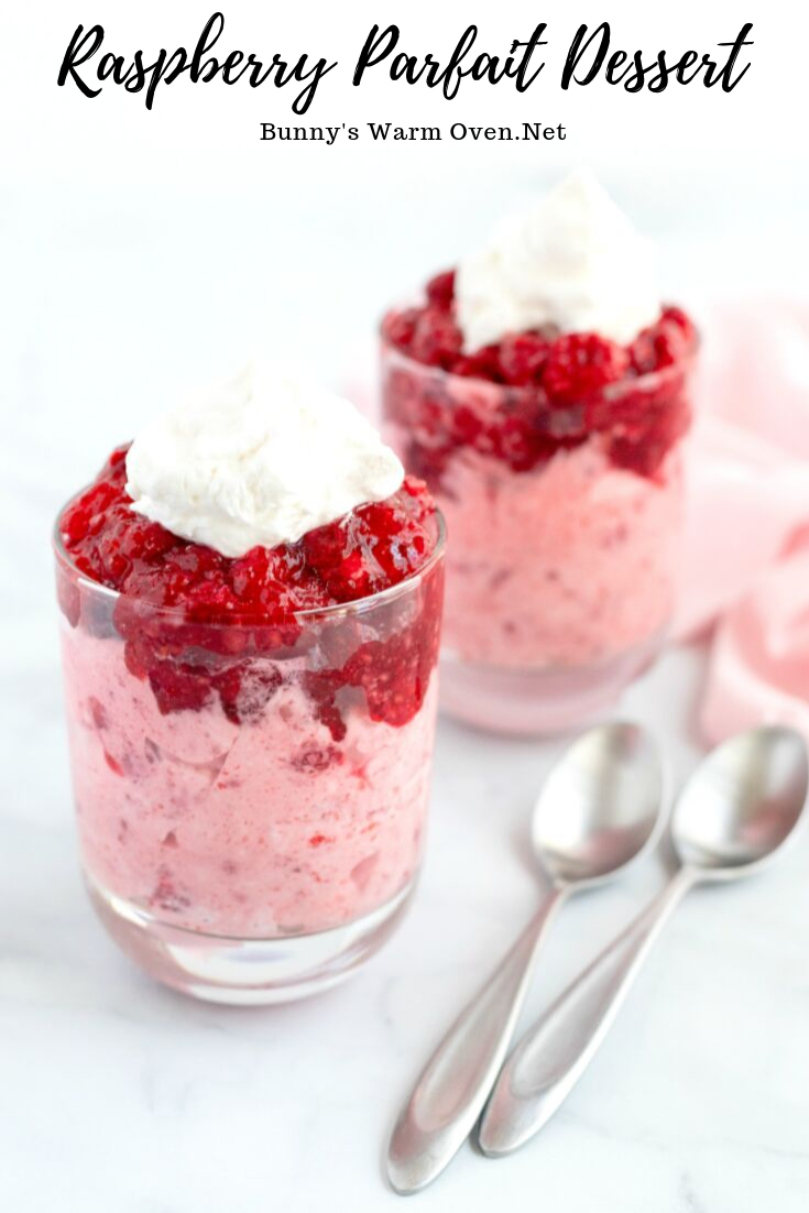 Raspberry Parfait Dessert via @BunnysWarmOven