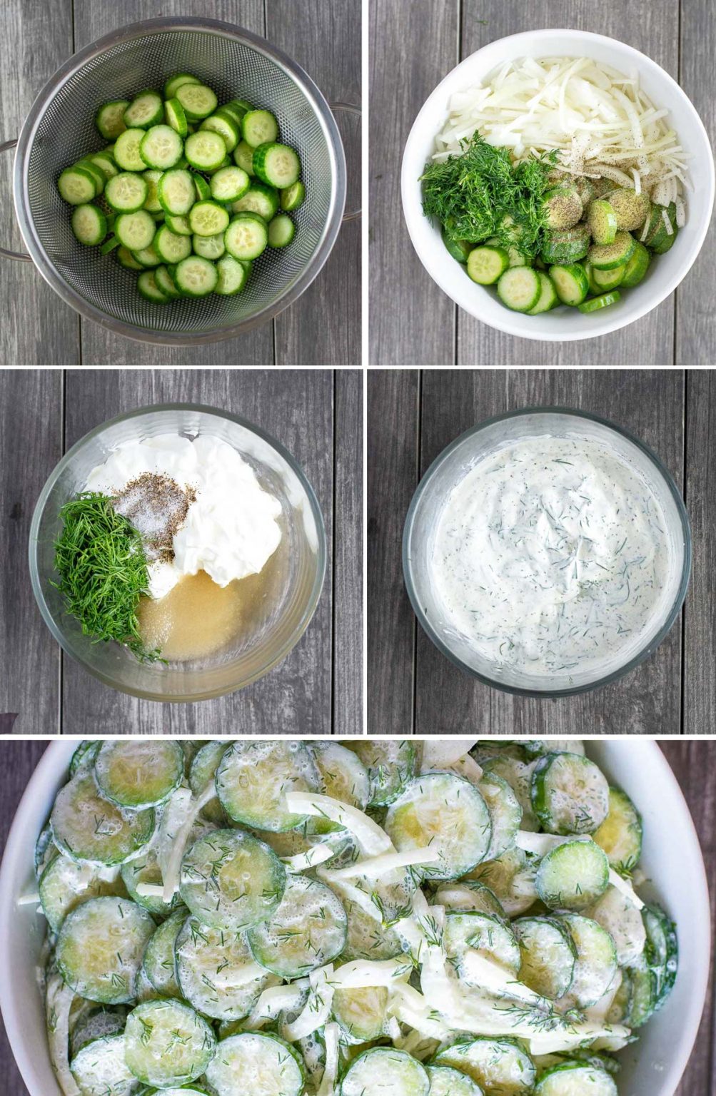 Dill Sour Cream Cucumbers and Onion - Bunny's Warm Oven