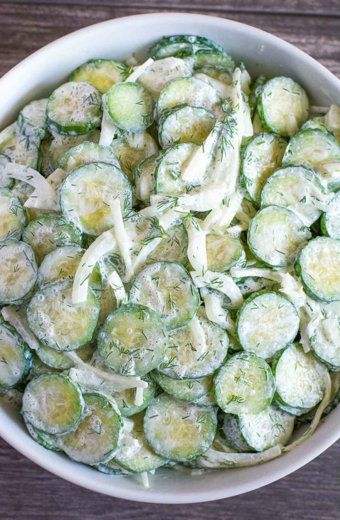 Dill Sour Cream Cucumbers and Onion Bunny's Warm Oven